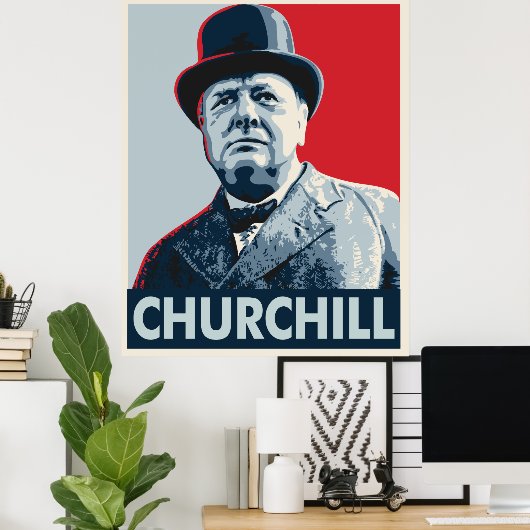 Winston Churchill Poster (Thuiskantoor)