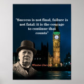Winston Churchill-prijsopgave voor Poster met moed (Voorkant)