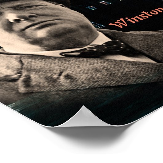 Winston Churchill-prijsopgave voor Poster met moed (Hoek)