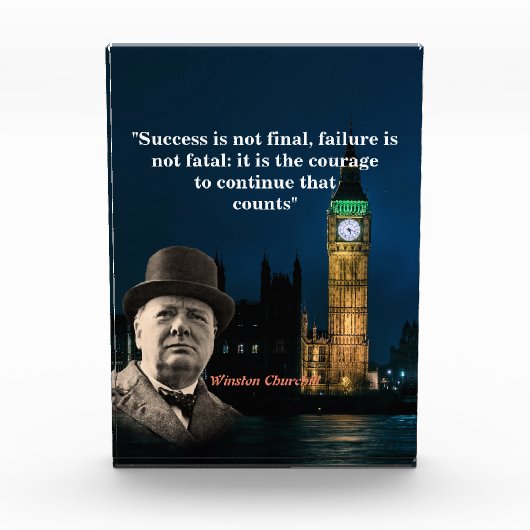 Winston Churchill-prijsopgave voor Poster met moed Fotoblokken (Voorkant)