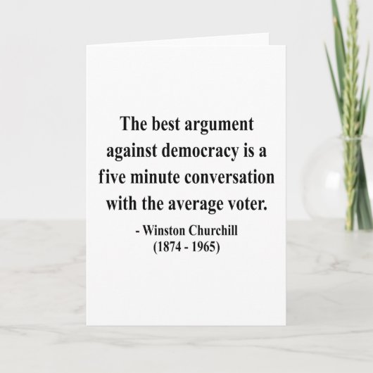 Winston Churchill Quote 10a Kaart (Voorkant)