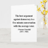 Winston Churchill Quote 10a Kaart (Gele Bloem)