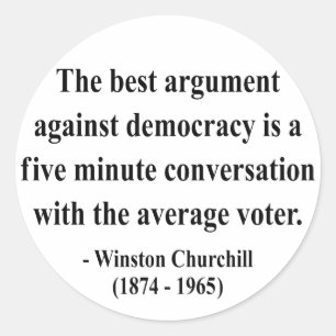 Winston Churchill Quote 10a Ronde Sticker
