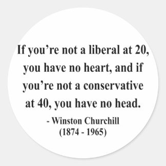 Winston Churchill Quote 15a Ronde Sticker