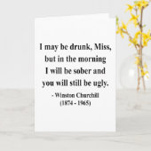 Winston Churchill Quote 2a Kaart (Gele Bloem)