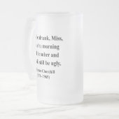 Winston Churchill Quote 2a Matglas Bierpul (Voorkant links)