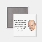 Winston Churchill Quote 2b Magneet (Voorkant / Achterkant)