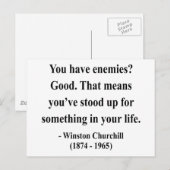 Winston Churchill Quote 3a Briefkaart (Voorkant / Achterkant)