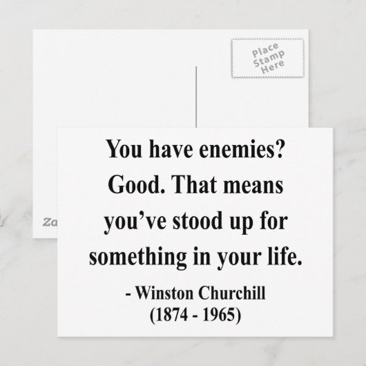Winston Churchill Quote 3a Briefkaart (Voorkant / Achterkant)