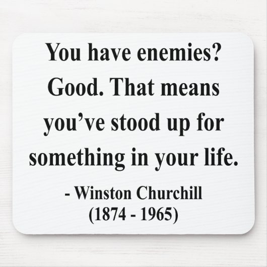 Winston Churchill Quote 3a Muismat (Voorkant)