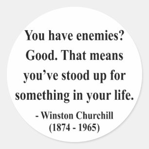 Winston Churchill Quote 3a Ronde Sticker