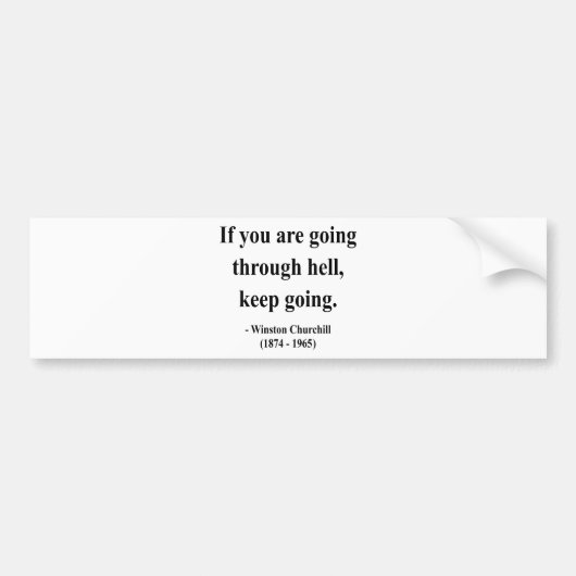 Winston Churchill Quote 4a Bumpersticker (Voorkant)