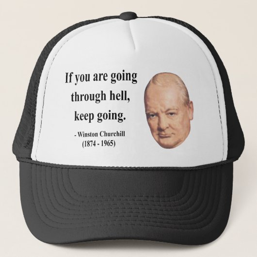 Winston Churchill Quote 4b Trucker Pet (Voorkant)