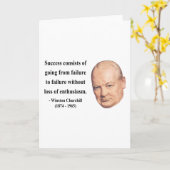 Winston Churchill Quote 5b Kaart (Gele Bloem)