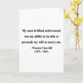 Winston Churchill Quote 6a Kaart (Gele Bloem)