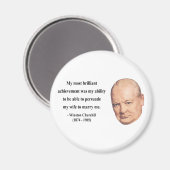 Winston Churchill Quote 6b Magneet (Voorkant / Achterkant)