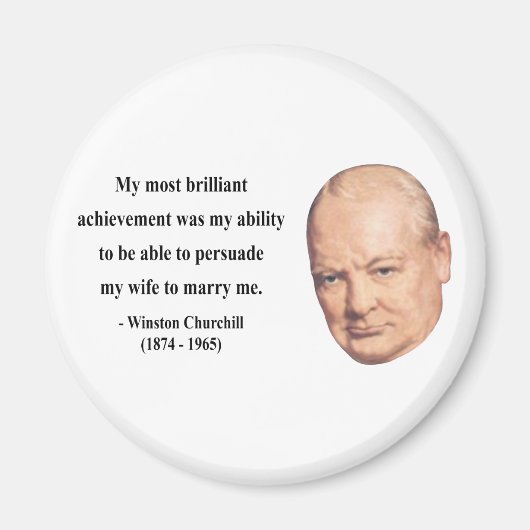 Winston Churchill Quote 6b Magneet (Voorkant)