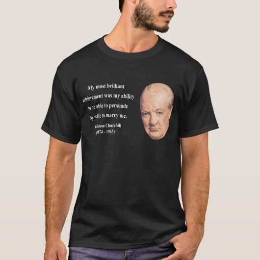 Winston Churchill Quote 6b T-shirt (Voorkant)