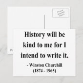 Winston Churchill Quote 7a Briefkaart (Voorkant / Achterkant)