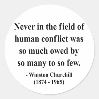 Winston Churchill Quote 8a Ronde Sticker