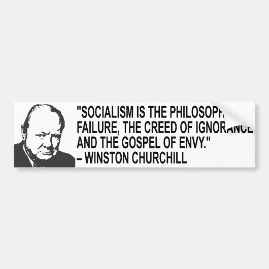 Winston Churchill Quote Bumpersticker (Voorkant)