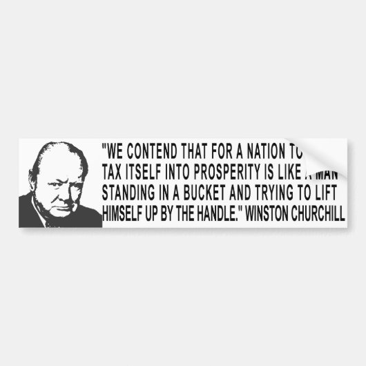 Winston Churchill Quote Bumpersticker (Voorkant)