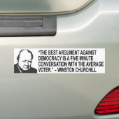 Winston Churchill Quote Bumpersticker (Op auto)