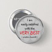Winston Churchill Quote Button (Voorkant /achterkant)
