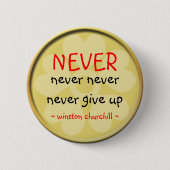 Winston Churchill Quote Button (Voorkant)
