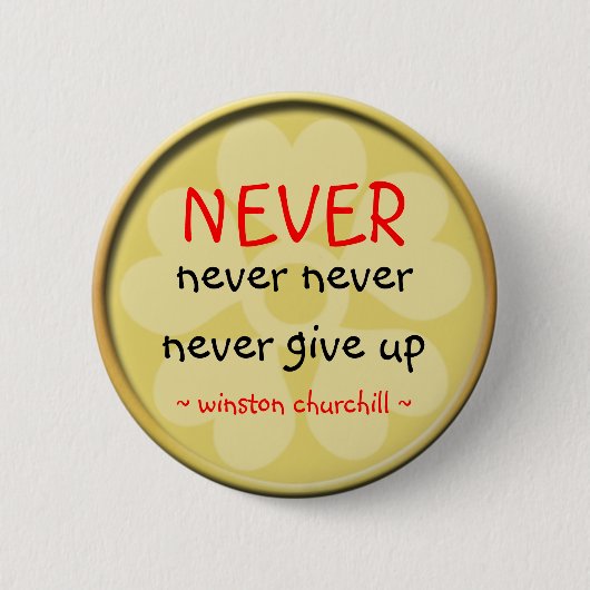 Winston Churchill Quote Button (Voorkant)