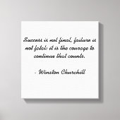 Winston Churchill Quote Canvas Afdruk (Voorkant)