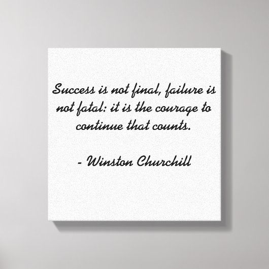 Winston Churchill Quote Canvas Afdruk (Voorkant)