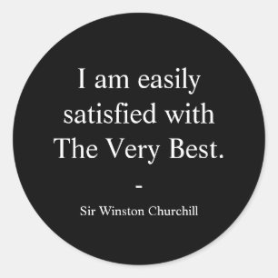 Winston Churchill Quote; Het allerbeste Ronde Sticker