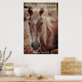 Winston Churchill Quote over de muur van paarden Poster (Keuken)