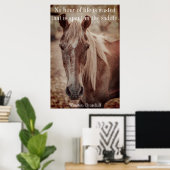 Winston Churchill Quote over de muur van paarden Poster (Thuiskantoor)