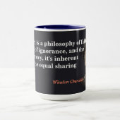 Winston Churchill Quote over het socialisme Mok (Midden)