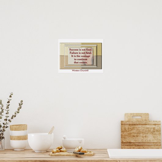 Winston Churchill - quote poster (Keuken)