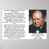 Winston Churchill Quote Poster (Voorkant)