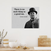 Winston Churchill Quote Poster (Keuken)