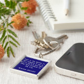 Winston Churchill Quote Sleutelhanger (Zijkant)