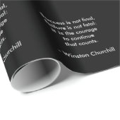 Winston Churchill Quote; Succes Cadeaupapier (Rol Hoek)