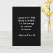Winston Churchill Quote;Succes Kaart (Gele Bloem)