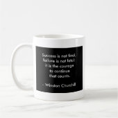 Winston Churchill Quote; Succes Koffiemok (Links)
