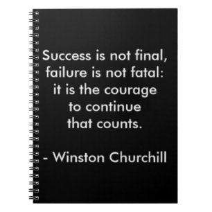 Winston Churchill Quote; Succes Notitieboek