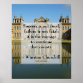 Winston Churchill Quote; Success Blenheim Palace Poster (Voorkant)