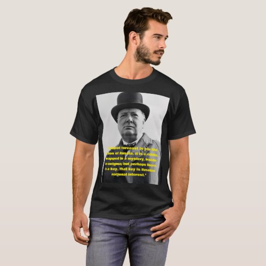 Winston Churchill quote  T-shirt (Voorkant volledig)