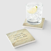 Winston Churchill Quote; The Very Best Stenen Onderzetter (Zijkant)