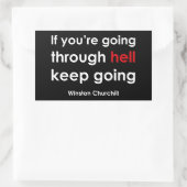 Winston Churchill Rechthoekige Sticker (Tas)