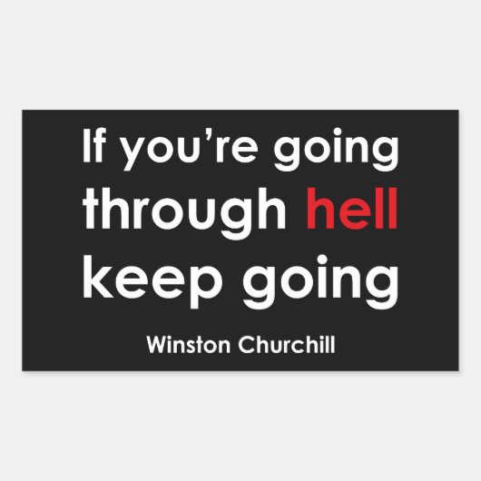 Winston Churchill Rechthoekige Sticker (Voorkant)