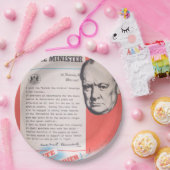 Winston Churchill, Reprint van Brits WW2 poster. Papieren Bordje (Feest)